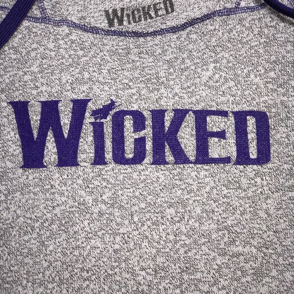 Wicked Broadway Musical Heather Grey With Purple Pullover Hoodie Size S - Picture 7 of 10
